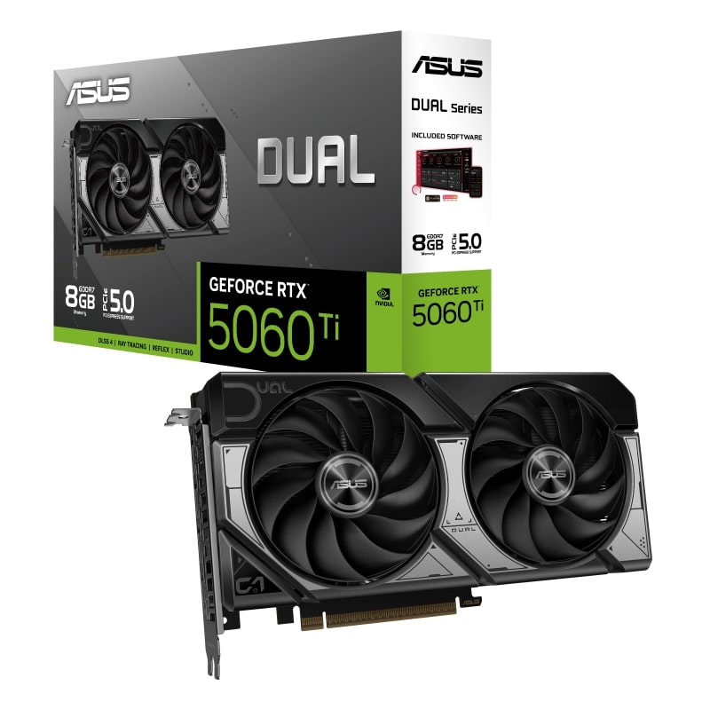 ASUS NVIDIA GeForce RTX 5060Ti ビデオカード Asus DUAL-RTX5060TI-8G-NVIDIA-GEFORCE-RTX 5060 Tı-8g-8gb Fiyatı