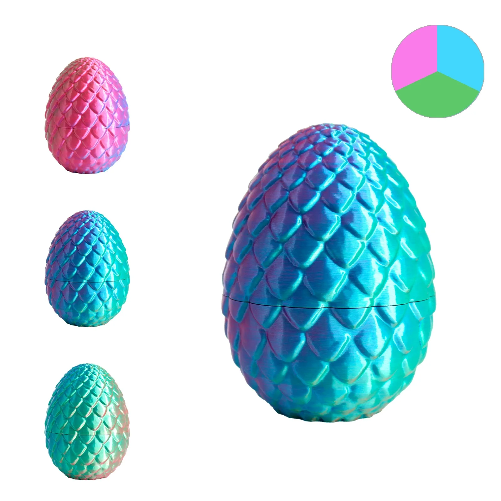 RhinoLab Silk Triple Color Rose Sky Blue Green Görseli