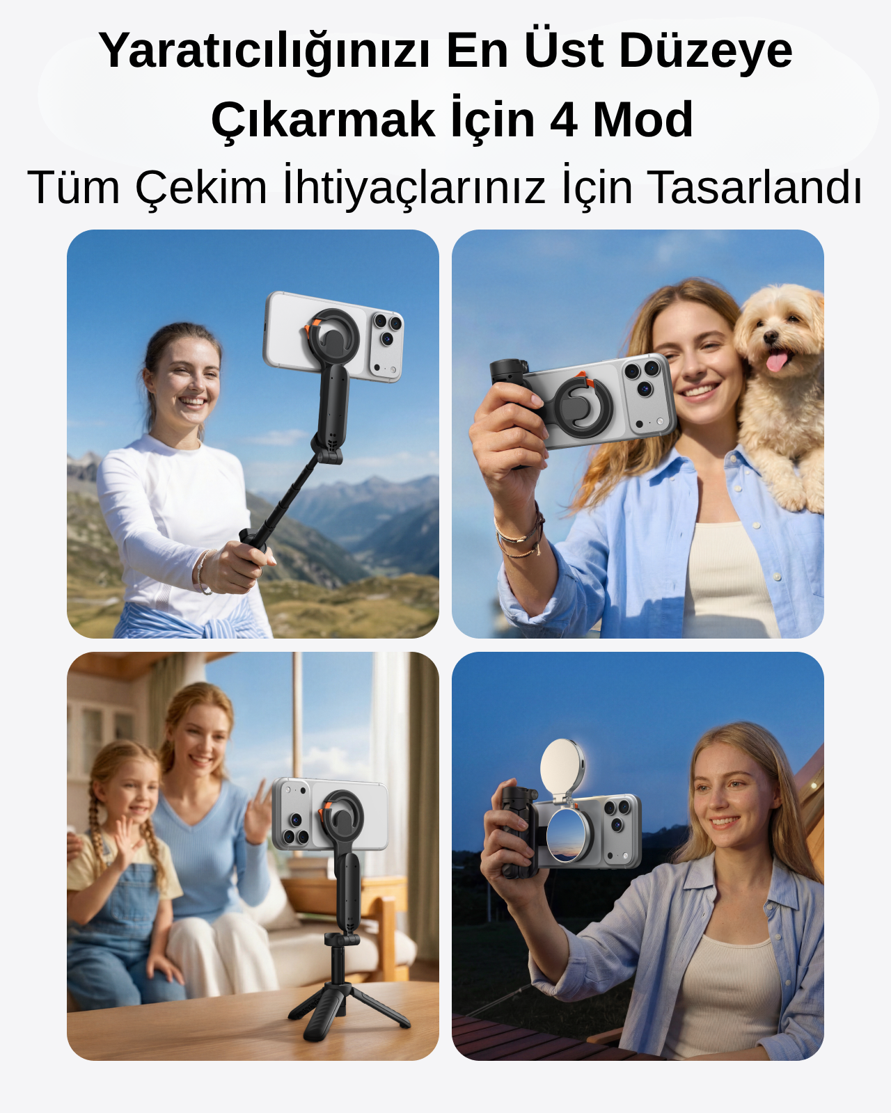 Telesin Kumandalı Manyetik Selfie Çubuğu