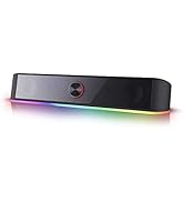 Redragon GS560 Adiemus RGB masaüstü ses çubuğu, dinamik ışıklı 2.0 kanallı bilgisayar hoparlörü...