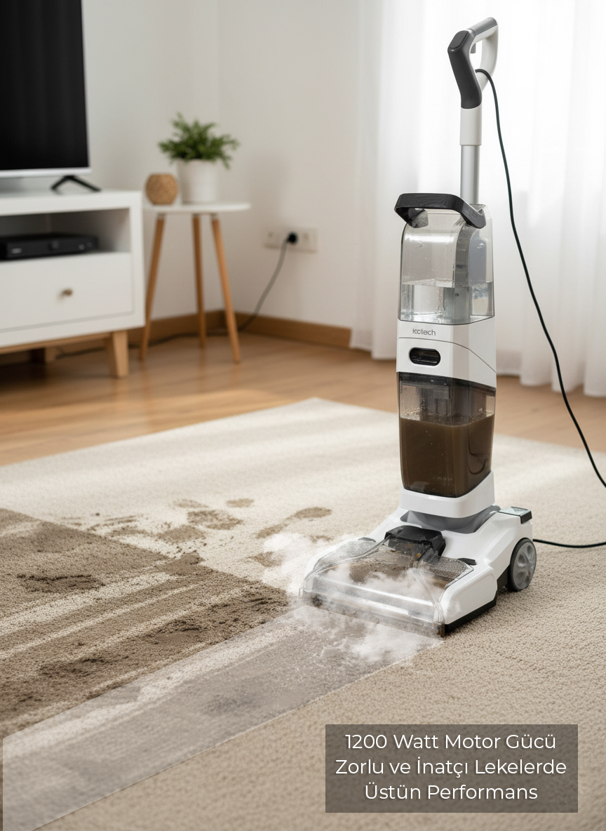 Icotech SC60 Max Pro Buhar Fonksiyonlu Dikey Halı Yıkama Koltuk Yıkama