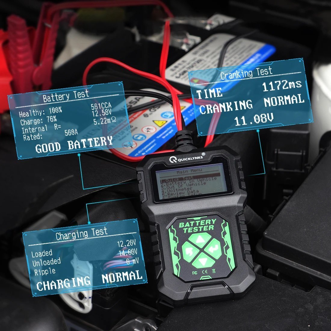 Powermaster BA107 12V 30-220Ah Akü Test Cihazı