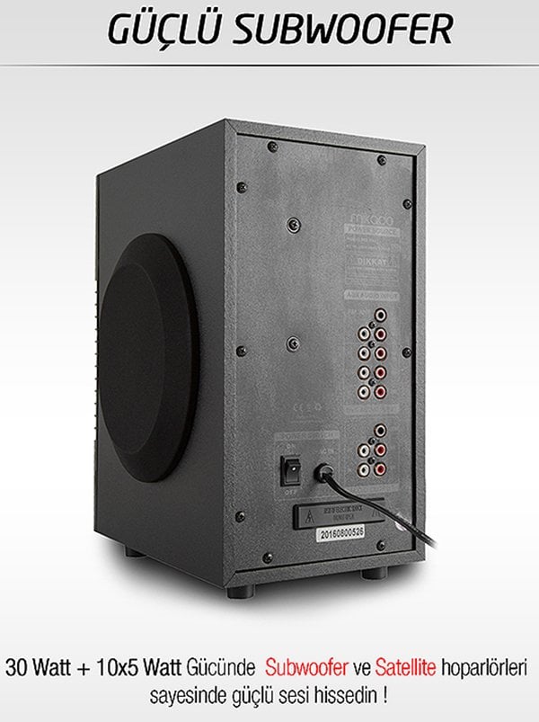 Mikado MD-813BT 5+1 USB-SD-FM-Bluetooth Ses Sistemi
