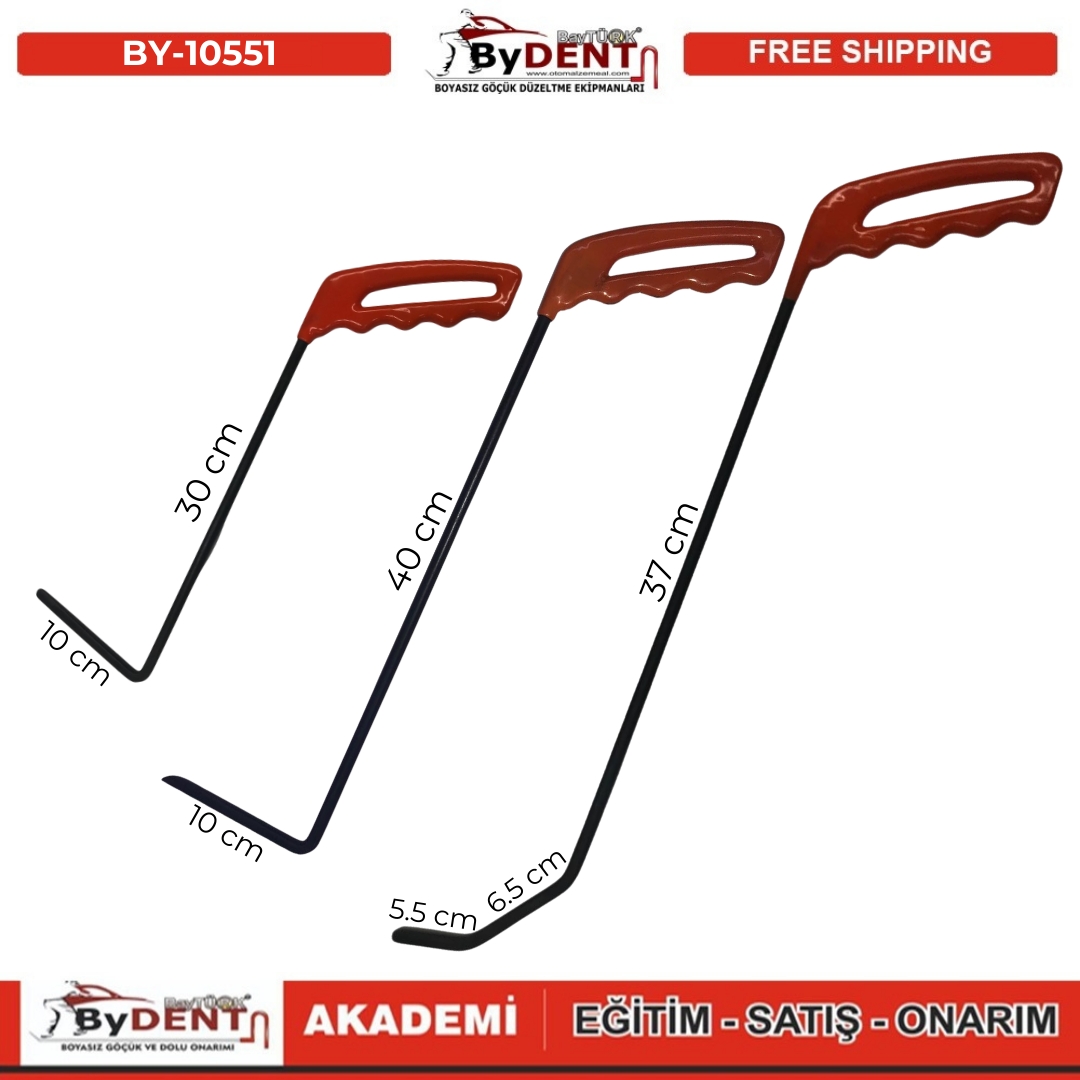pdr, tools, göçük, düzeltme, kuşak arası, boyasız göçük, boyasız göçük düzeltme, pdr tools, otomalzemeal, bydent, göçük düzeltme ekipmanı,