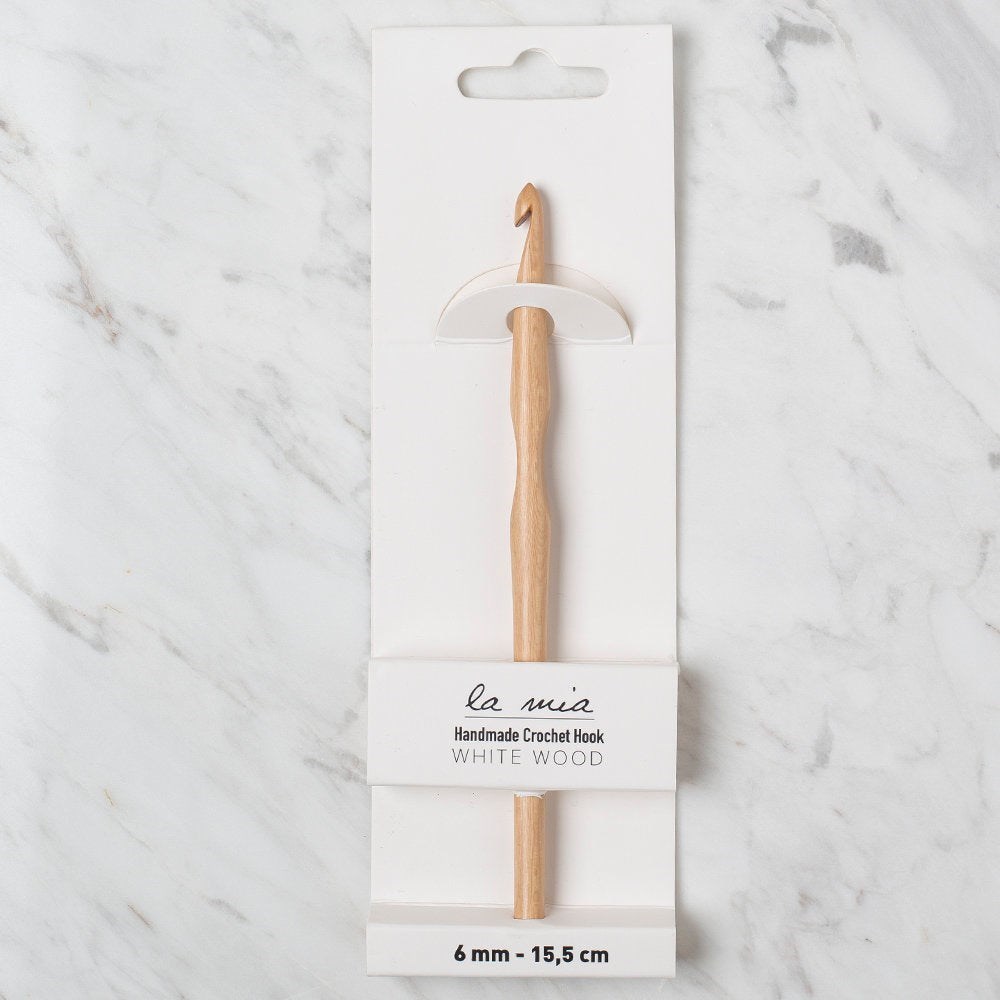 ANKAVERSE® La Mia Whitewood 6 mm 15.5 cm Ahşap Yün Tığ