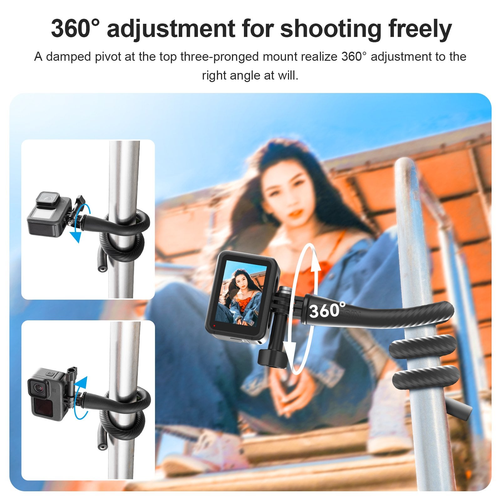 TELESIN Flexible Mount for Action Cameras