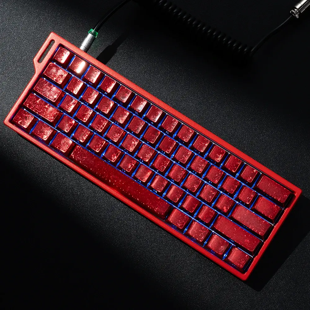 Cherry Profile Ergonomics on Red Foil Keyboard
