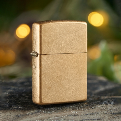 49477 Regular Tumbled Brass < Basic Models < LIGHTERS | zippo