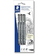 Staedtler Pigment Liner - Hızlı Kuruyan Mürekkepli Siyah Kalemler, İdeal İnce Uçlu Kalemler...