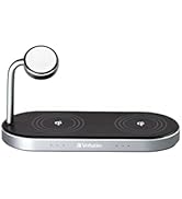 Verbatim 3'ü 1 arada Qi MFi Dual Wireless Charger WCS-03, iPhone, Apple Watch ve Qi özellikli cihazlar için...