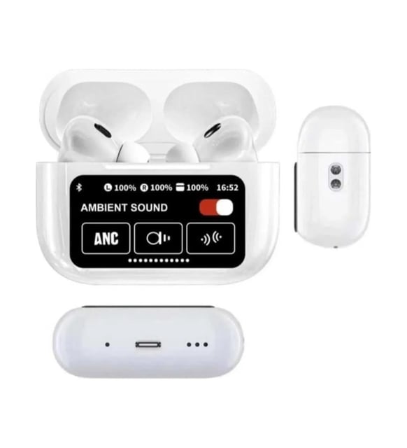 TT Castu A9 Pro ANC Kavuçuklu Kulak içi Akıllı Ekranlı Bluetooth Kablosuz Kulaklık