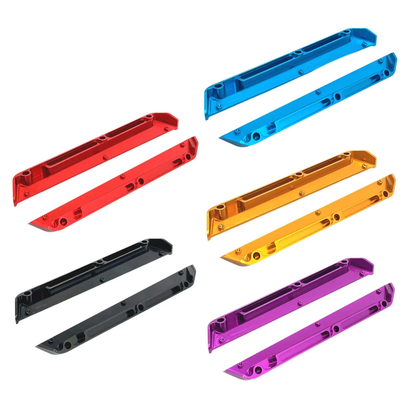 2pcs 1/12 Aluminum Alloy RC Car Chis Mud Flaps DIY Accessories, Replacement Side Tie Rods for Wltoys 124016 124018
