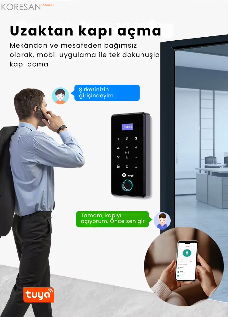 AC-100 Tuya Bluetooth Parmak İzli Akıllı Geçiş Sistemi IP67 uzaktan kapı açma özelliği