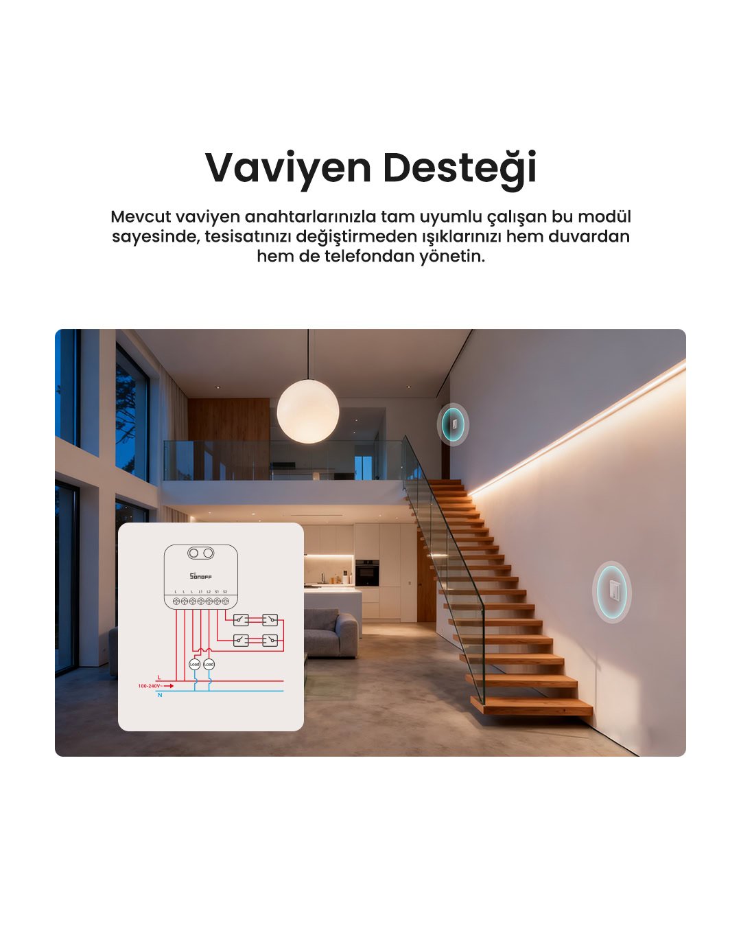 SONOFF Mini-ZB2GS-L Duo Nötrsüz ZigBee 2 Kanallı Akıllı Röle 