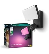 Philips Hue Secure dış mekan projektörü, entegre 1080p akıllı ev güvenlik kameralı, siyah...
