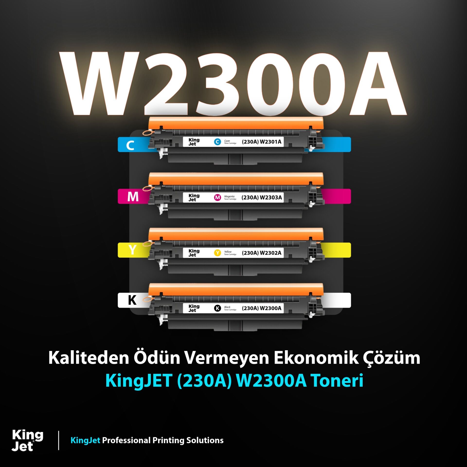 KingJET W2300A Uyumlu Afişi - Canlı Renkler ve Yüksek Kalite Vurgusu