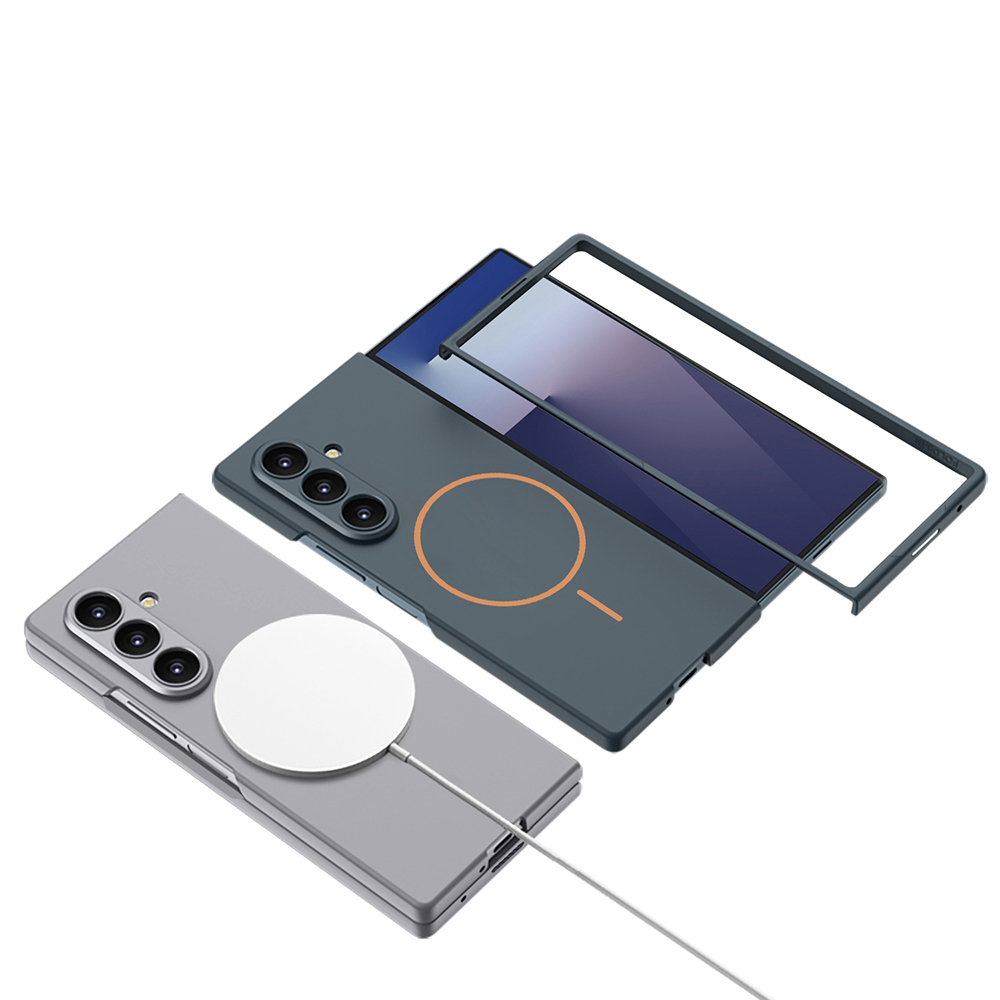 Galaxy Z Fold 7 Kılıf Wireless Şarj Özellikli Zore Kıpta M-safe Kapak - 10