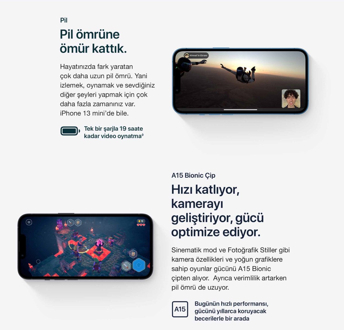 iPhone 13 Pil ömrüne ömür kattık.