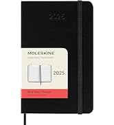 Moleskine Günlük Planlayıcı, 12 Ay 2025 Günlük Planlayıcı, Sert Kapak ve Elastik Kapatma