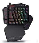 RGB arka plan aydınlatmalı tuşlar, ergonomik tasarım ve özel makro tuşları ile tek elle oyun klavyesi