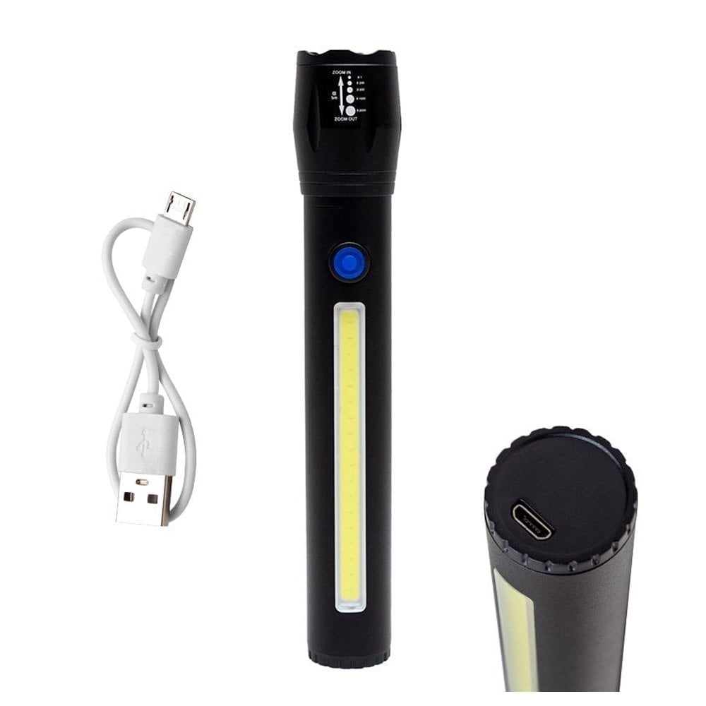 Powermaster Metal Flashlight Power Ledli Şarjlı El Feneri PM-14621