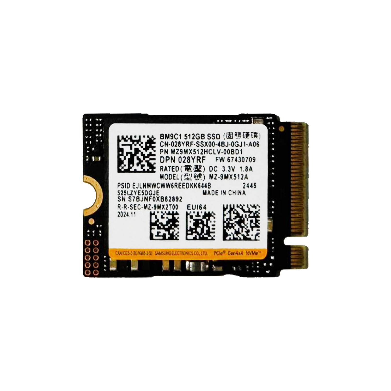 Samsung BM9C1 512GB M.2 NVMe SSD 4900 MB/s Okuma 4000 MB/s Fiyatı