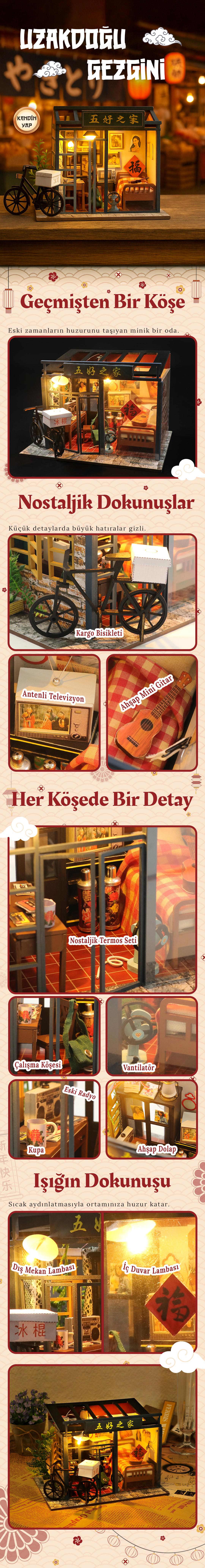 Minyatür Maket Ev Kiti | Maket Ev | DIY Kendin Yap | LED Işıklı Maket Ev