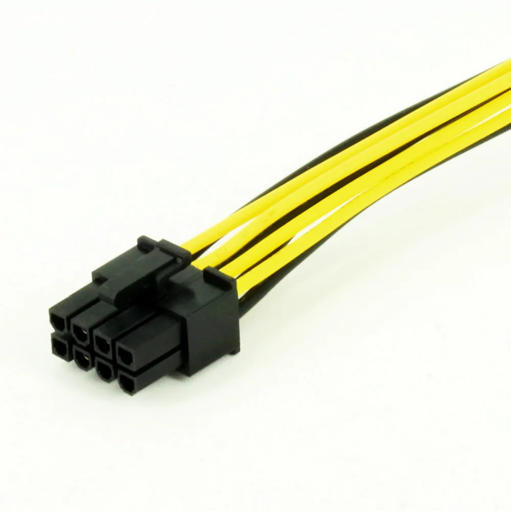 KPC1363_4_JONSNOW 8 Pin Male to 6 Pin Female Molex IDE Express Power Extension Cable Adapter for CPU Video Card PCI-E Power