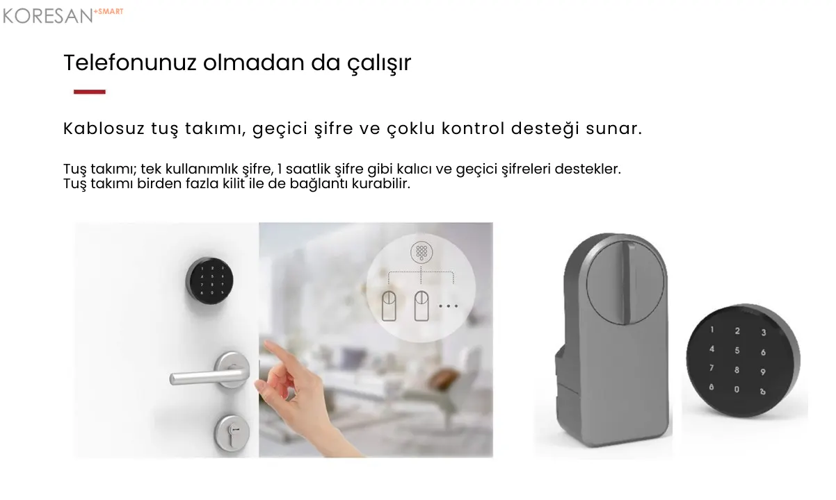 FX101 Tuya WiFi Akıllı Kapı Kilidi – Parmak İzi, Şifre ve Kumandalı