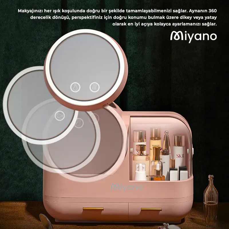 Miyano S50 FAN Makyaj Organizer Seti (Pembe)