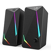 Redragon GS510 Waltz RGB masaüstü hoparlör, LED arka plan aydınlatmalı 2.0 kanallı PC stereo.