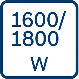 Nominal giriş gücü 1600/1800 W 