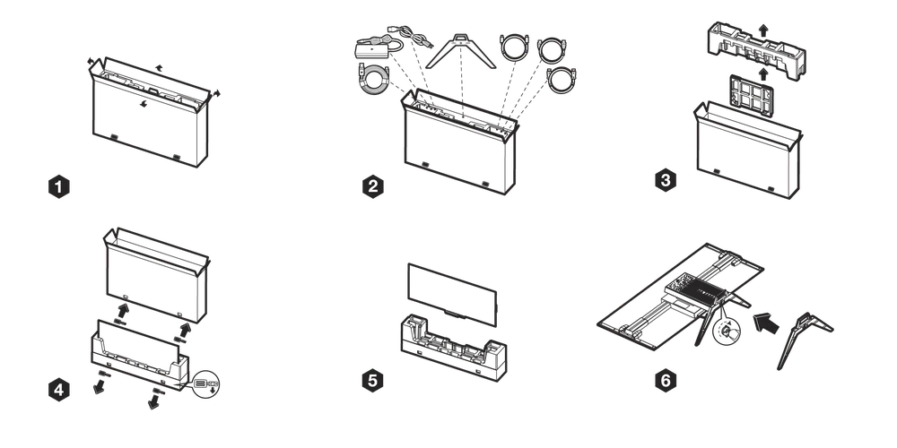 Xeneon Flex Web QSG Section 4 Unpacking Instruction