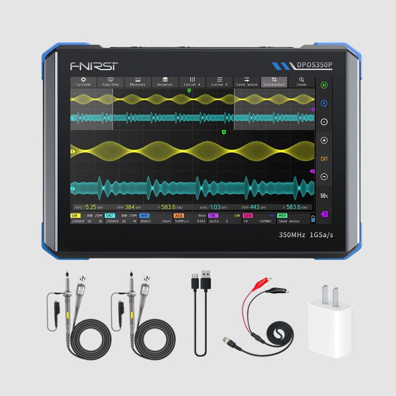 Fnirsi DPOS-350P 350MHz Tablet Osiloskop (4'ü 1 Arada)