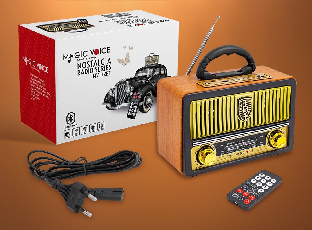 MagicVoice MV-112BT USB - SD - FM - Destekli Nostaljik Radyo