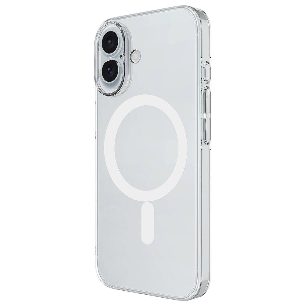Apple iPhone 16 Kılıf Zore M-safe Şarj Özellikli Şeffaf Tek Kamera Çerçeveli Porto Kapak - 3