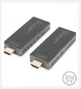 DIGITUS DS-55323 kablosuz HDMI uzatıcı – UHD 4K/30 Hz – 30 m menzil – Set: Vericiler ve alıcılar...