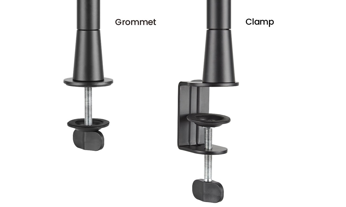 Klavye ve mouse sabitleyici için ayarlanabilir tutucu ve grommet, masa üstü bilgisayar aksesuarları, dayanıklı ve güvenli kurulum sağlar.
