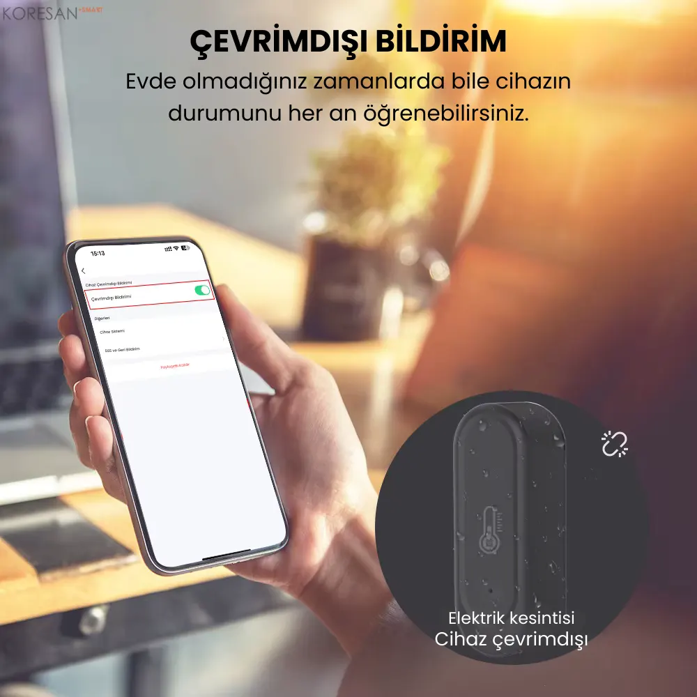 TSN-65W Tuya WiFi Akıllı Sıcaklık ve Nem Sensörü IP65