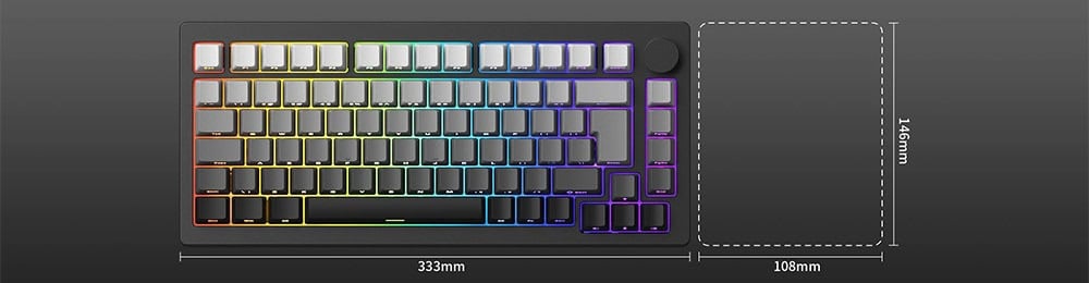 Akko Monsgeek M1w V3 He Sp Purple Gradiant Gaming Klavye H12
