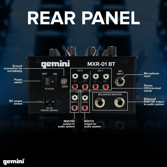 Gemini MXR-01BT 2-Kanal Bluetooth Destekli DJ Mikser 3