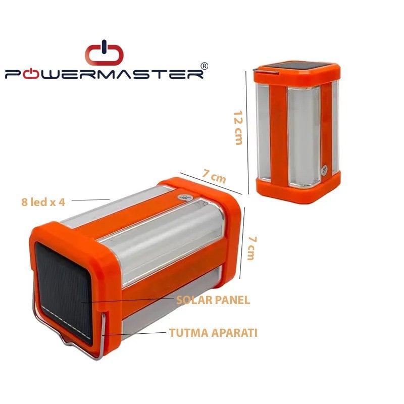 Powermaster Solarlı Şarjlı Işıldak 32 Smd Ledli HG-35