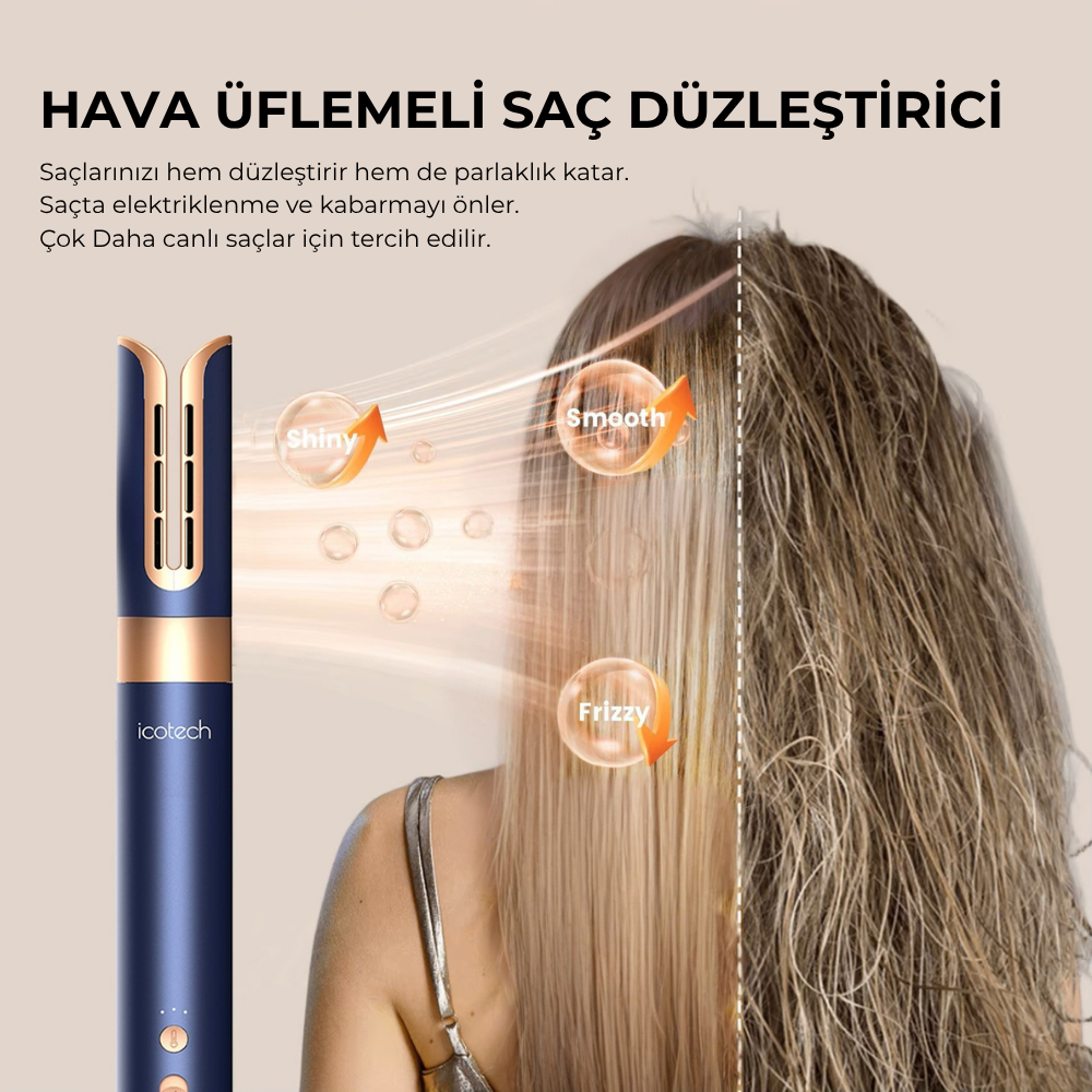 Icotech HS60 7 in 1 Airwrap Multi Styler Saç Şekillendirici (Mavi)