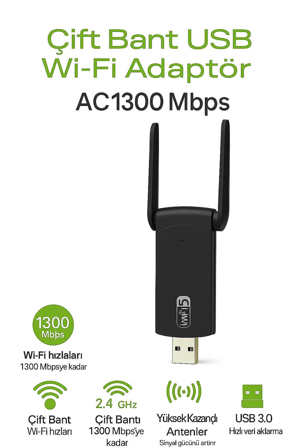 wifi-adaptör-anten-çift-bant