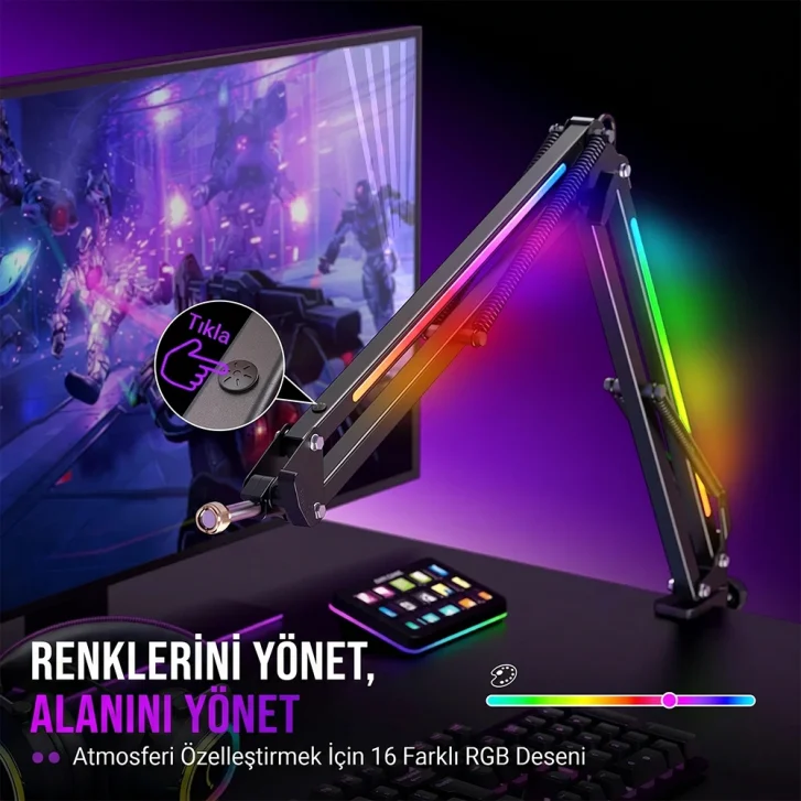 Fifine BM38 RGB Aydınlatma Kontrolü