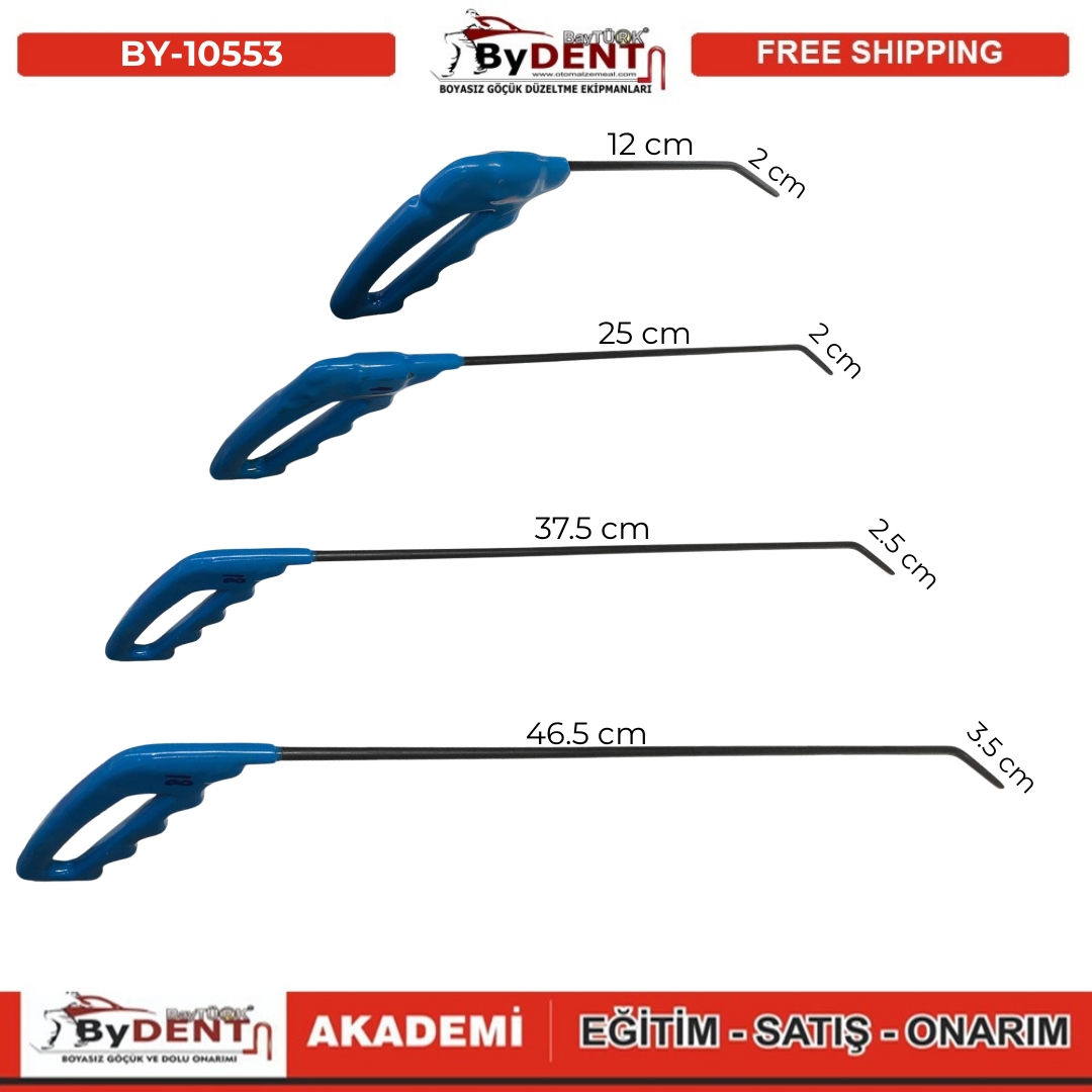 pdr, tools, göçük, düzeltme, kuşak arası, boyasız göçük, boyasız göçük düzeltme, pdr tools, otomalzemeal, bydent, göçük düzeltme ekipmanı,