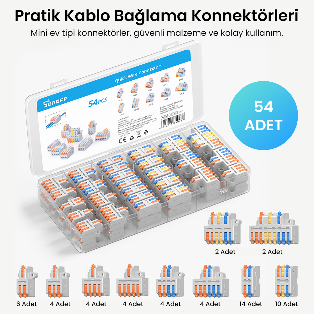 SONOFF D1-2 Kablo Birleştirici Klemens