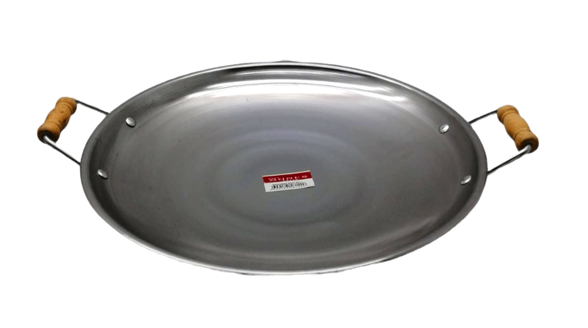 NO-4 Çelik Kulplu Kavurma Sacı - Yan Görünüm