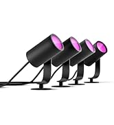 Mor aydınlatmalı dört siyah silindirik spot seti, beyaz arka plana karşı ayarlanabilir ayaklara monte edilmiştir.