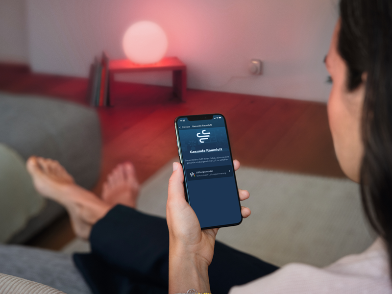 Akıllı telefon bildirimi sağlıklı iç mekan havası